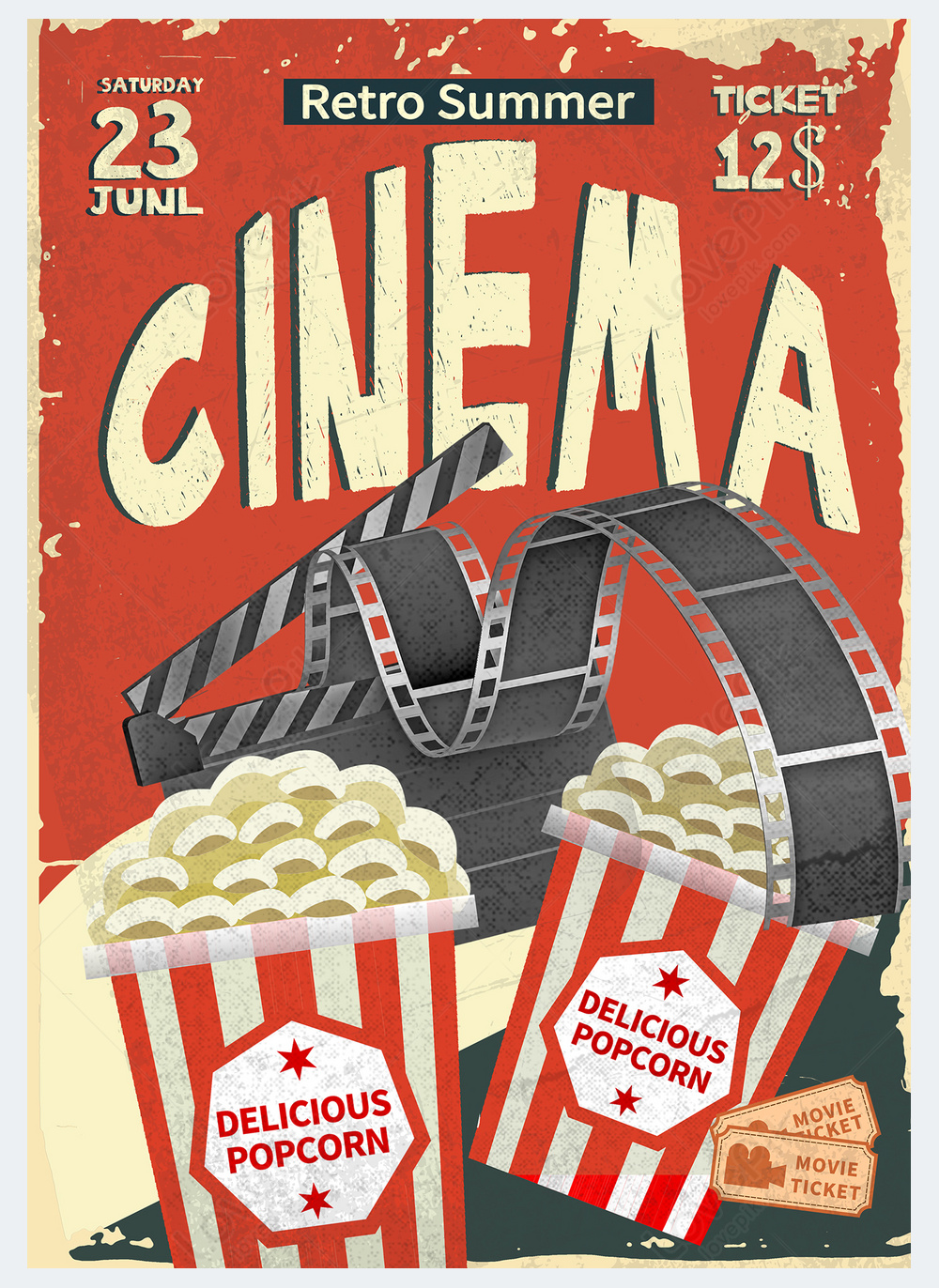 Free Retro, Old, Film Background Images, Retro Old Film Poster Psd