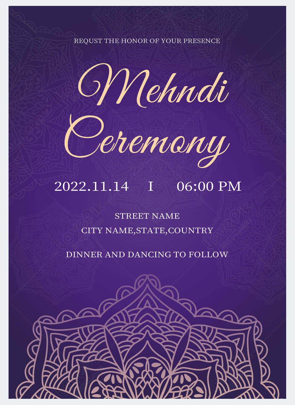 Mehndi Invitation Samples - Weddingbee-Boards | Muslim wedding invitations,  Engagement invitation wording, Wedding invitation cards