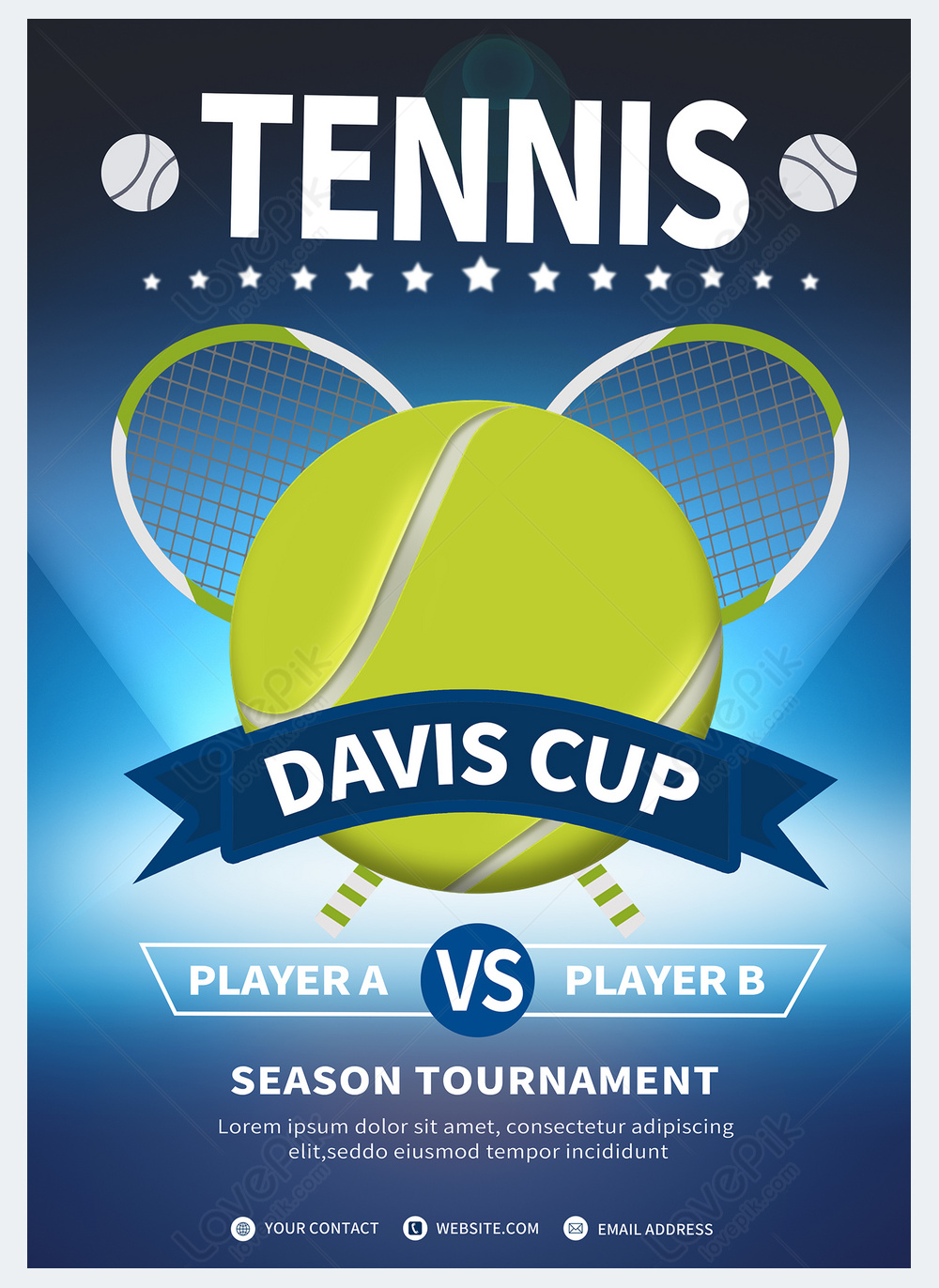 Tennis sport tournament flyer template template image_picture free ...