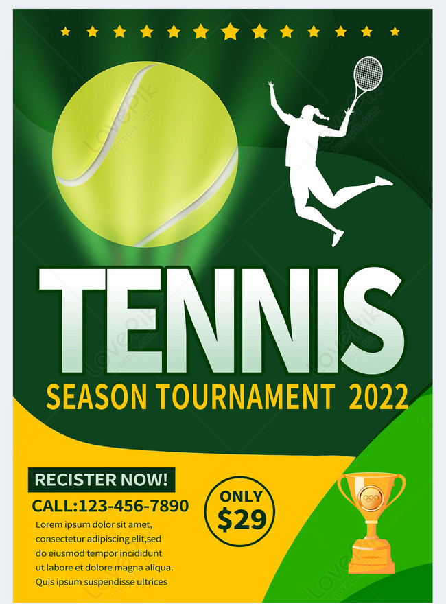 Tennis match flyer template template image_picture free download