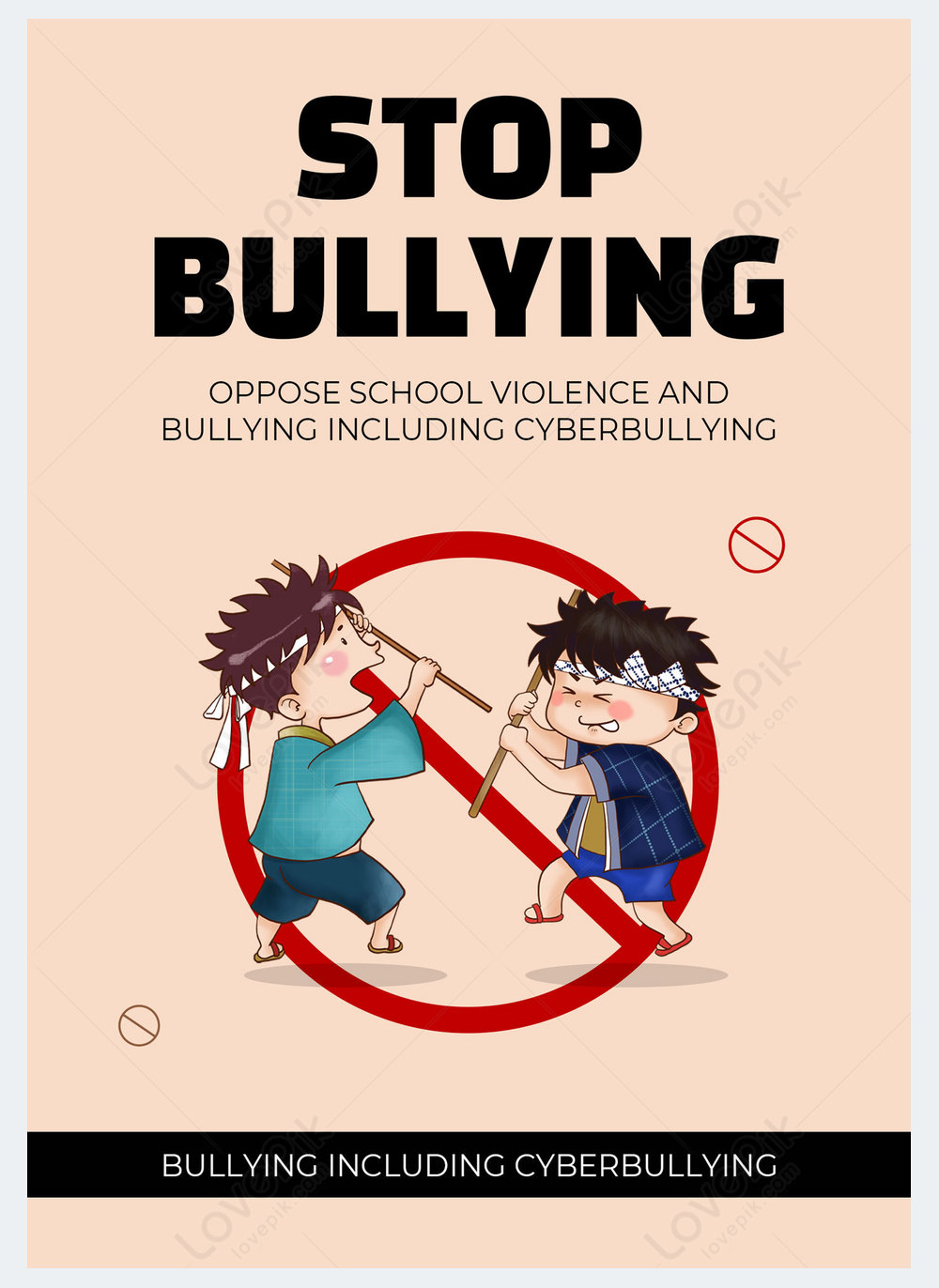 Against bullying poster template template image_picture free download ...