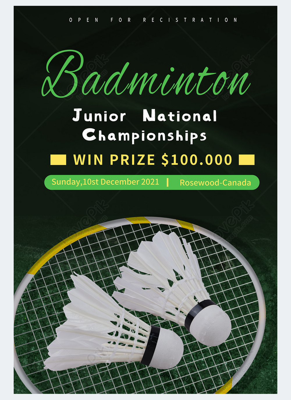 Badminton flyer sport template template image_picture free download ...