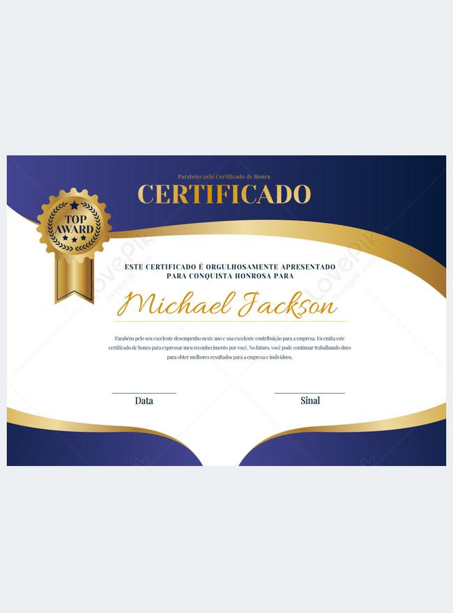 European elegant blue business company certificate template image ...