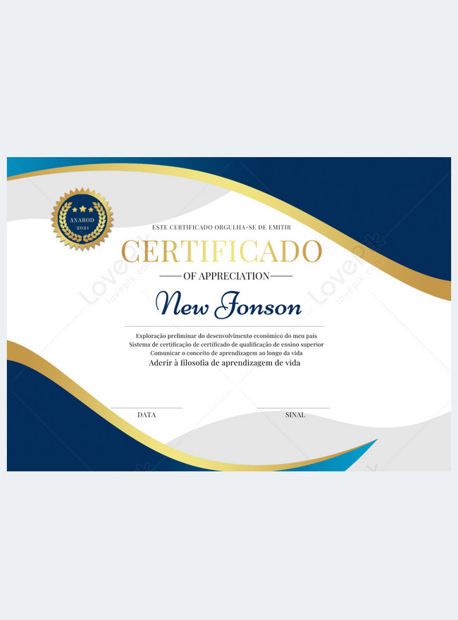 Modern blue elegant business company certificate template image_picture ...