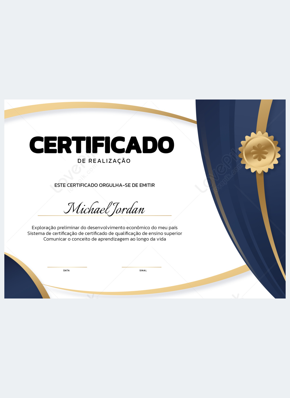 Modern elegant blue business company certificate template image_picture ...