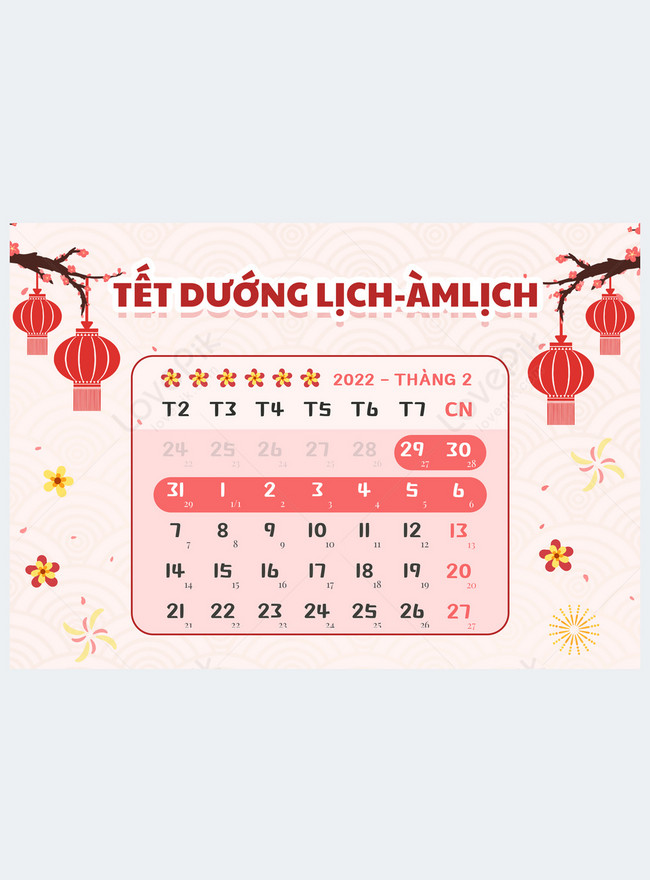 Vietnam tet holiday calendar poster template image_picture free ...