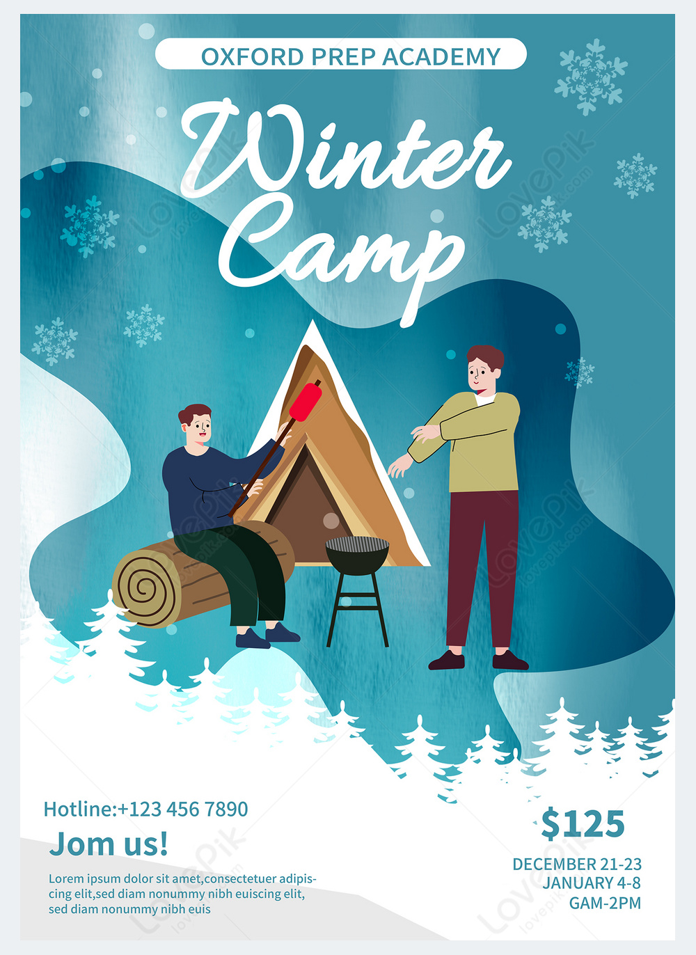 Winter camp prep flyer template template image_picture free download ...