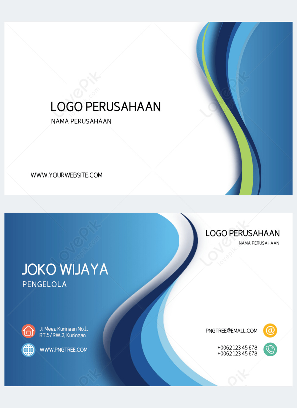 Business enterprise simple creative curve business card template ...