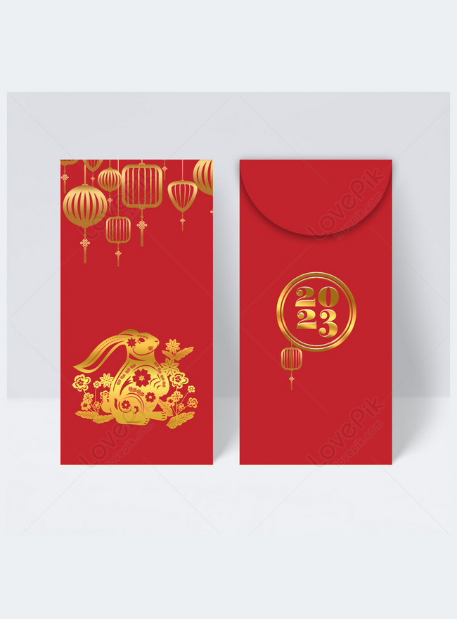 Photo de Enveloppe Rouge Créative De La Fête Du Printemps Chinois