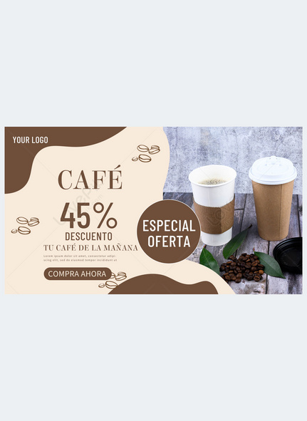 Coffee sale banner physical coffee cup, coffee, Sale template