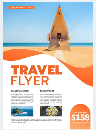 Colorful travel flyer wonderful journey template, flyers, travel, color template