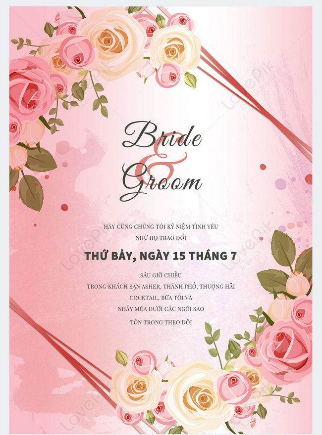 Floral wedding invitation roses template image_picture free download ...