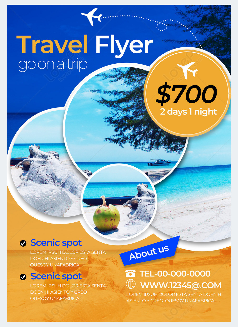 Travel Landscape Colorful Geometric Creative Flyer Template Template 