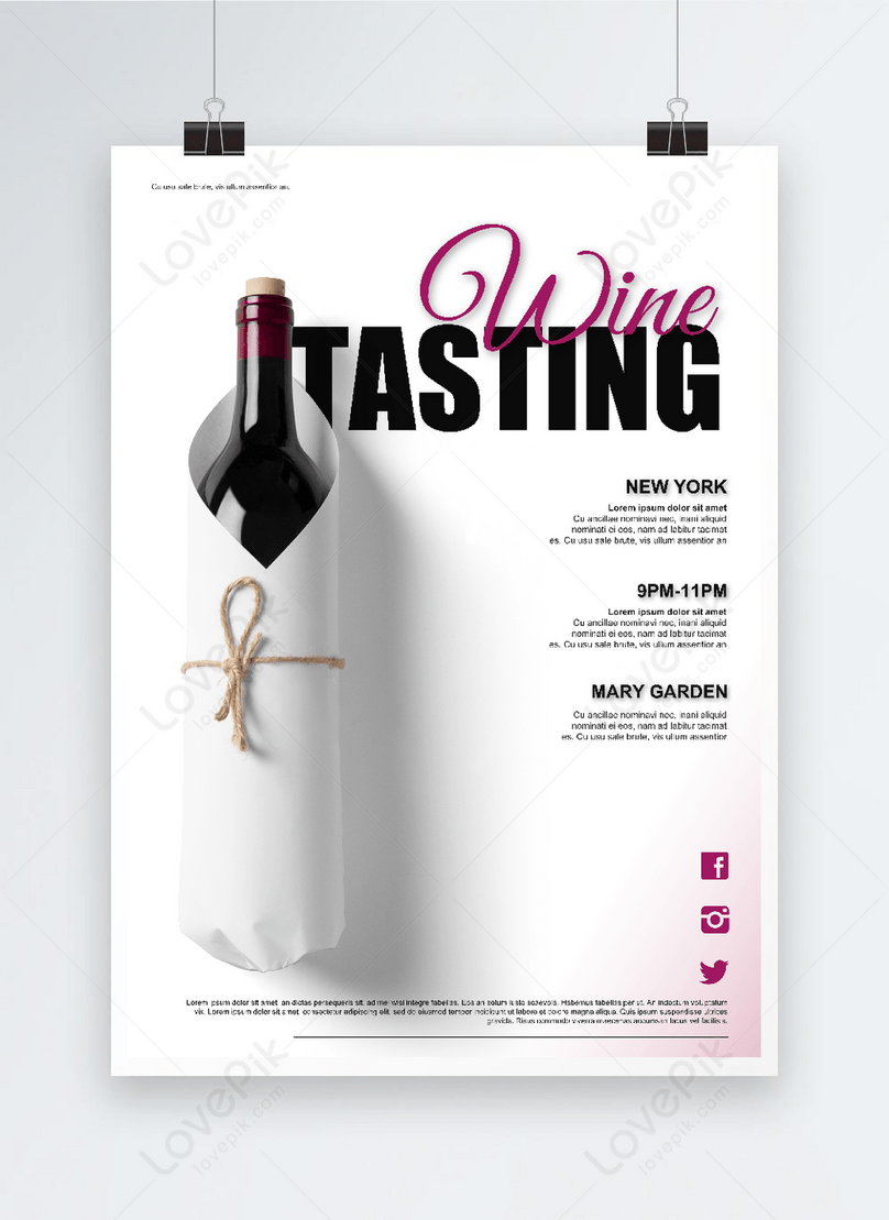 White photography style wine tasting event poster template For Wine Tasting Menu Template