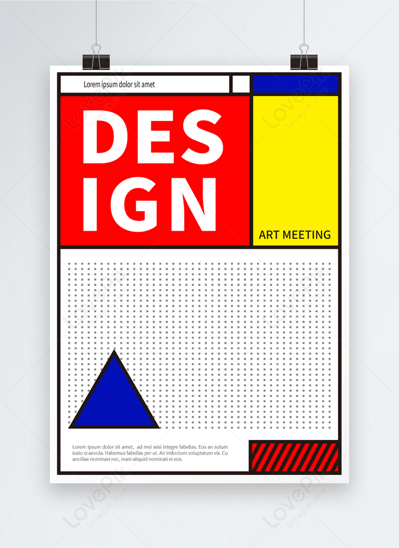 Simple Mondrian Style Design Poster Template Image Picture Free Download Lovepik Com