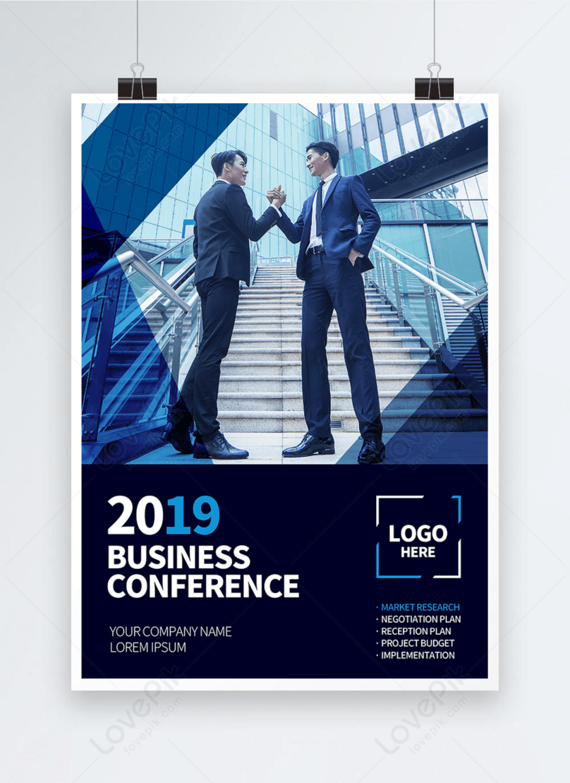 Fashion characters cooperation business meeting poster template  image_picture free download 