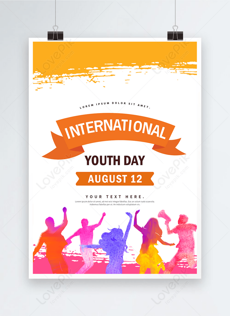 Colorful watercolor style youth festival poster template image_picture free  download 