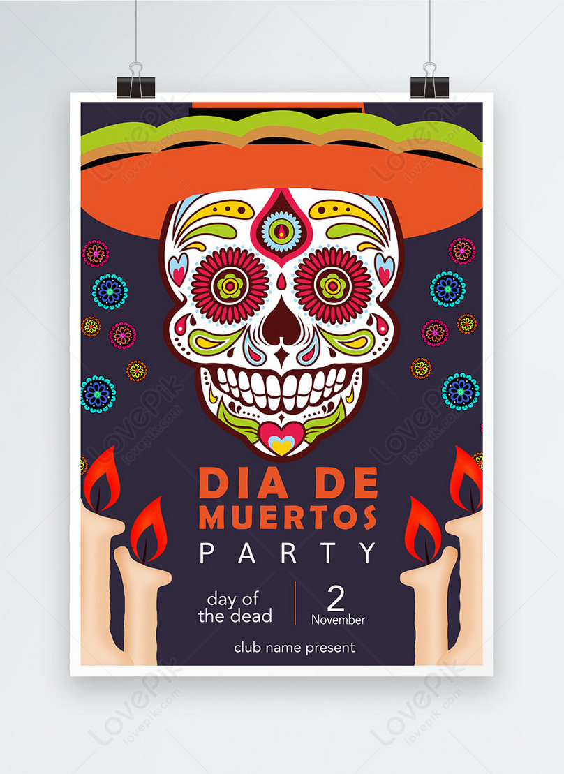 Cartel De Fiesta De Calavera De Día Muerto | Descarga Plantilla de diseño  PSD Gratuita - Lovepik