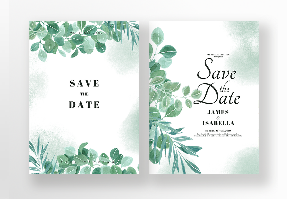 Green Wedding Invitation Images, HD Pictures For Free Vectors & PSD  Download 