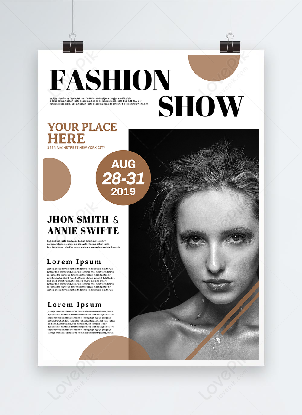 Simple fashion catwalk poster template image_picture free download ...