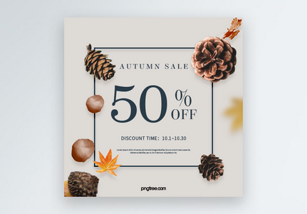 Physical autumn promotion banner pop-up window, Autumn,  promotion,  maple leaf template