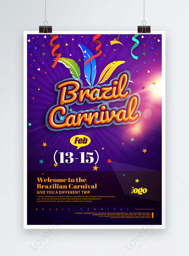 Template Poster Karnaval Kartun Brazilian Modern Untuk Diunduh Gratis Lovepik