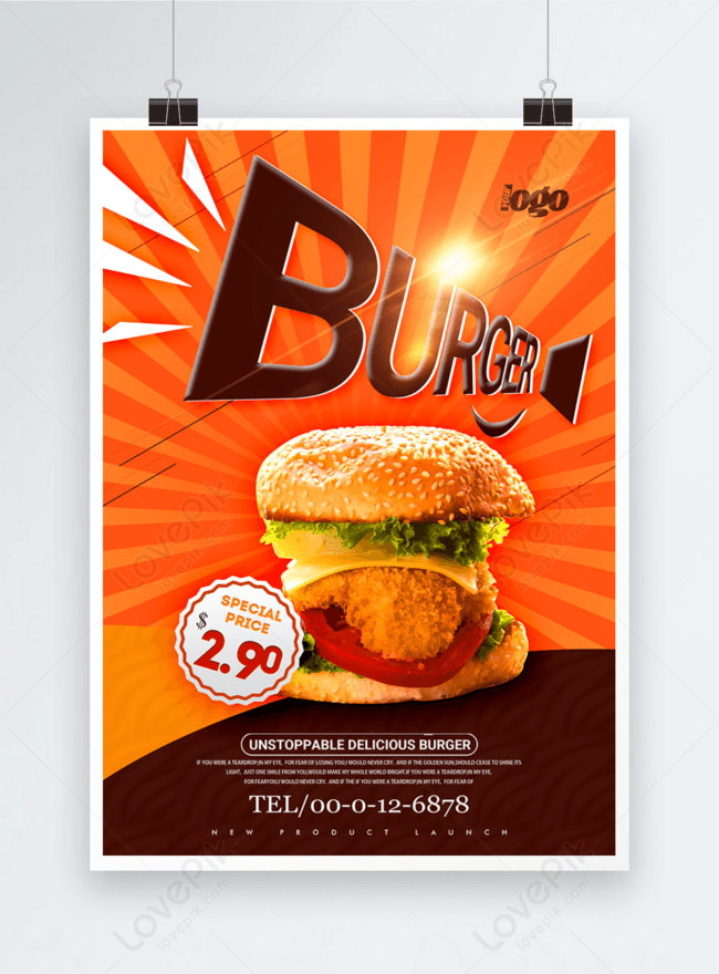 Template Poster Burger Lezat Modern Untuk Diunduh Gratis Lovepik 