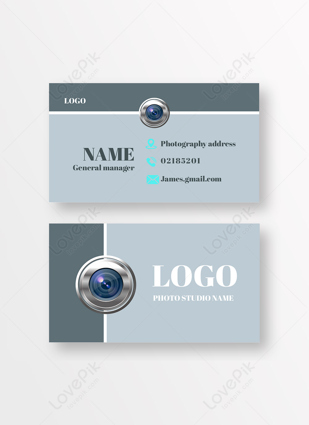 Creative vector flat minimalist photography theme business card template  image_picture free download 