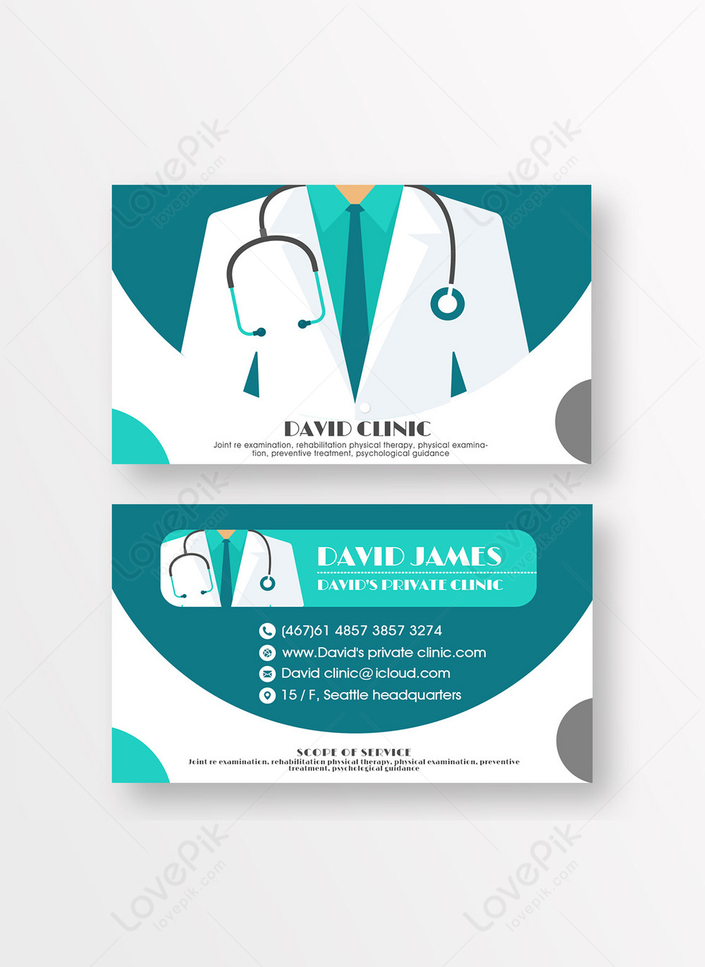 Medical themed business card design template image_picture free In Medical Business Cards Templates Free