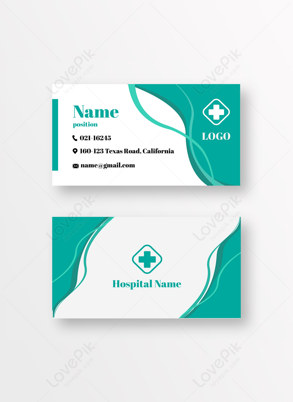 Medical hospital theme business card design template image_picture Regarding Medical Business Cards Templates Free