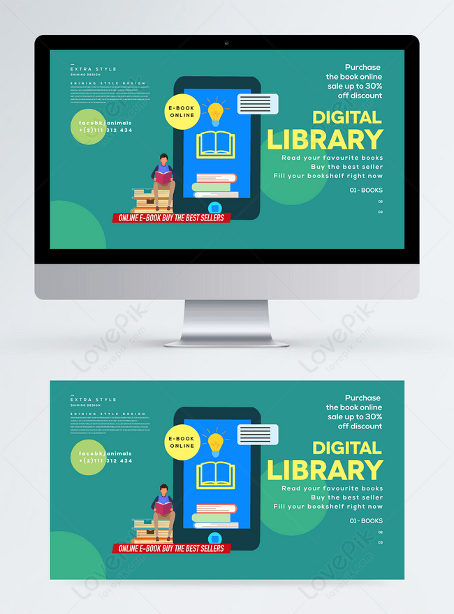 digital library banner