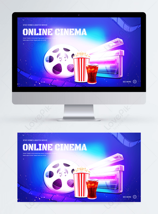 Hand-painted home entertainment and leisure watch tv series banner on line  template image_picture free download 465369370_
