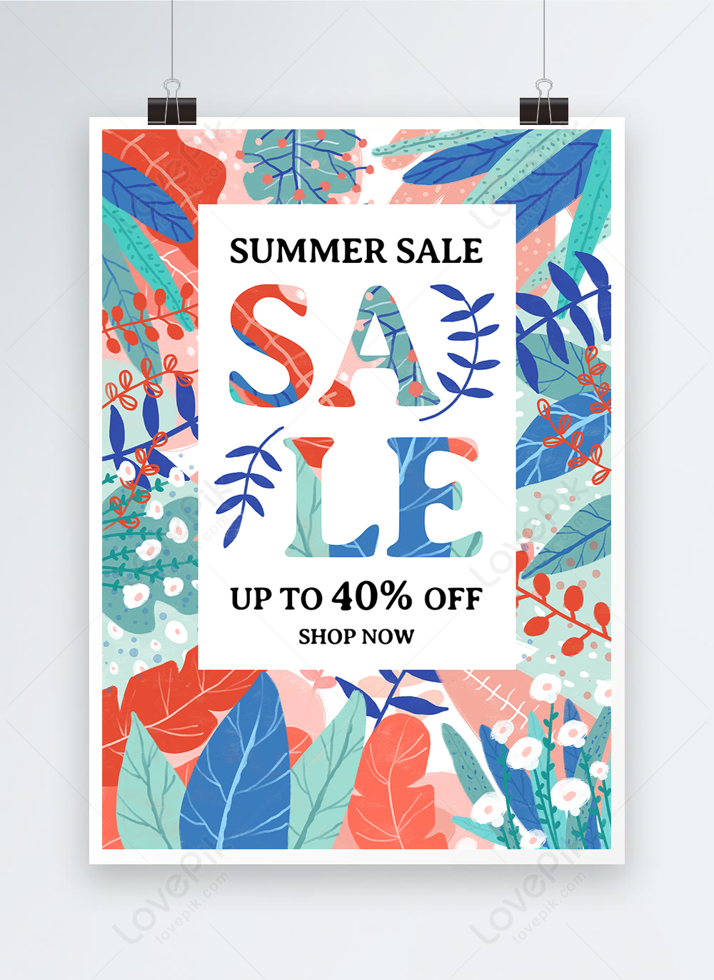 Hand drawn color printing font summer promotion poster template image ...