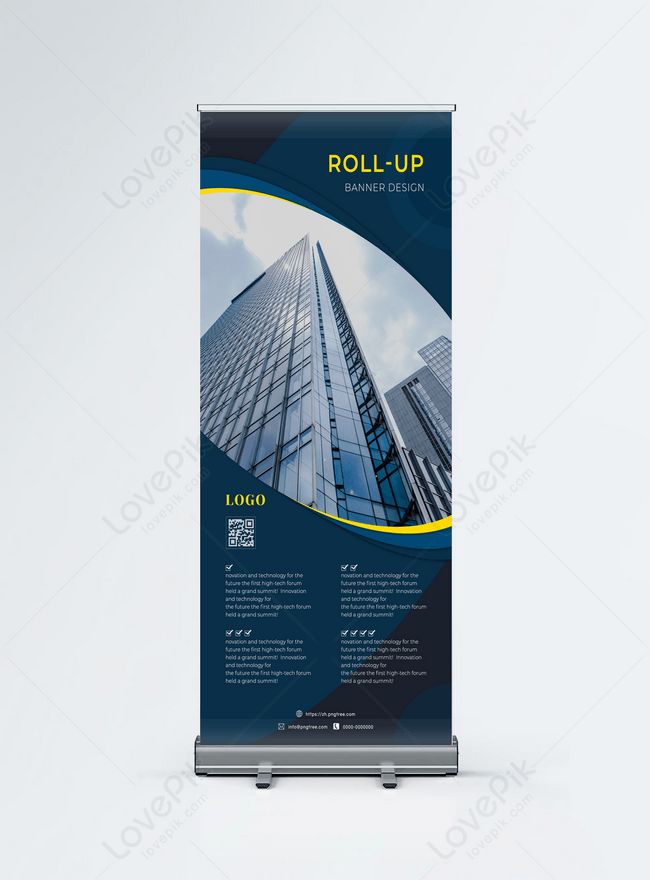 Business hotel large conference promotion roll up banner design template  image_picture free download 