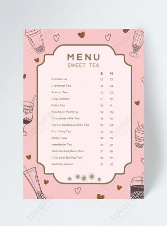 Pink Menu Templates pictures and stock images 