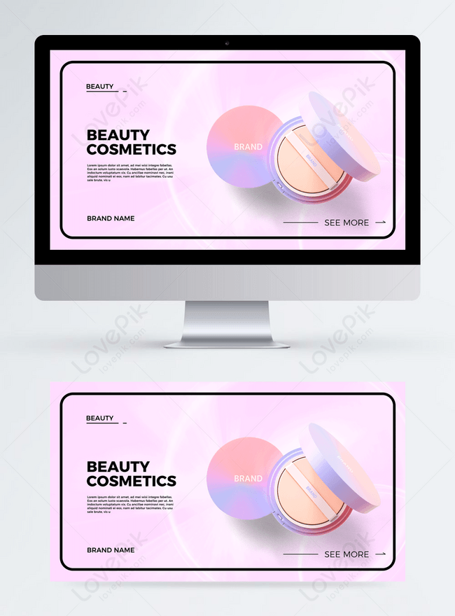 Pink Laser Flash Pink Cosmetic Promotion Template, brand banner design, cosmetics banner design, glitter banner design
