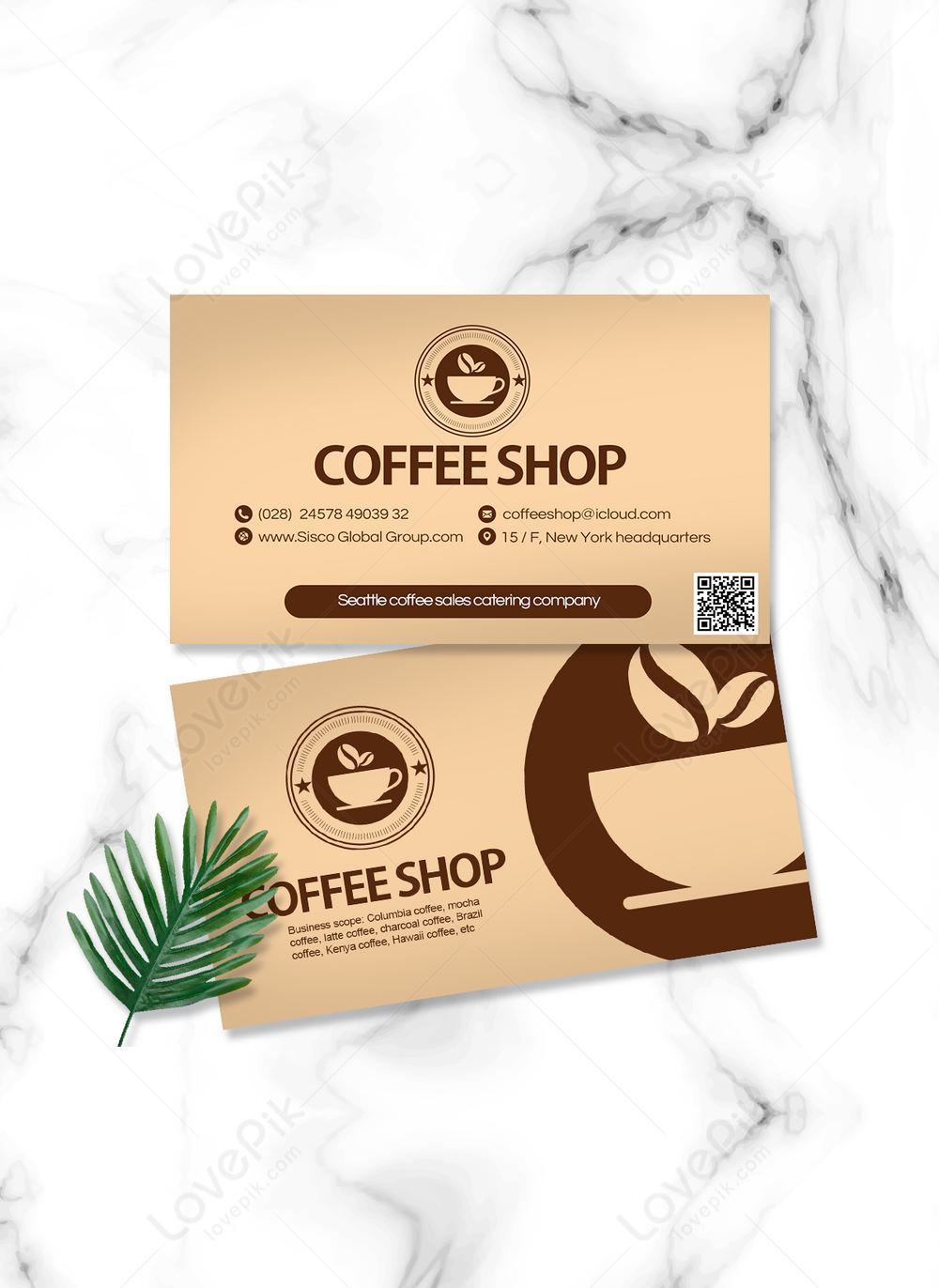 Coffee house business card design template image_picture free Regarding Coffee Business Card Template Free
