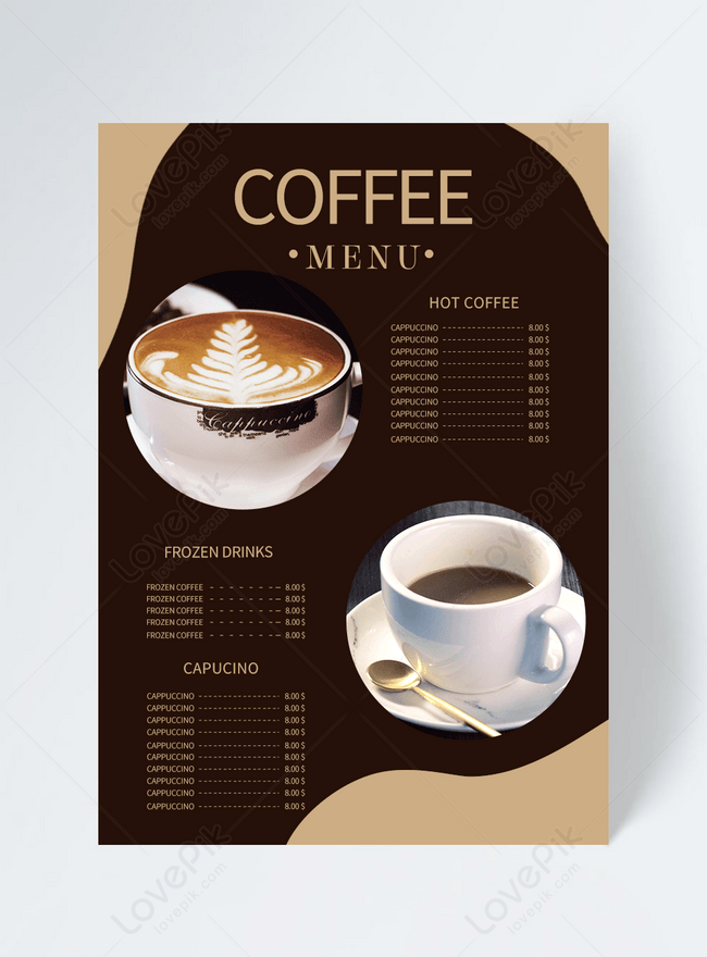 Diseño De Menú De Cafetería | Descarga Plantilla de diseño PSD Gratuita -  Lovepik