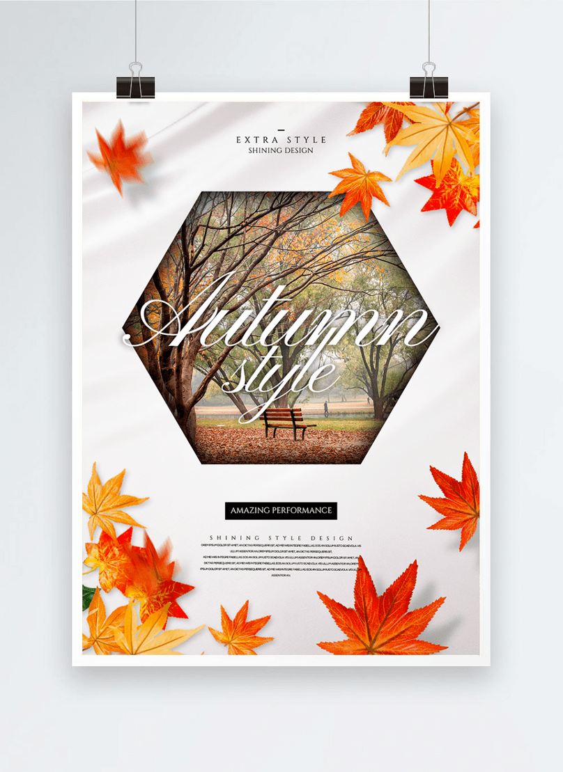 Fresh and simple border autumn photography book cover template  image_picture free download 