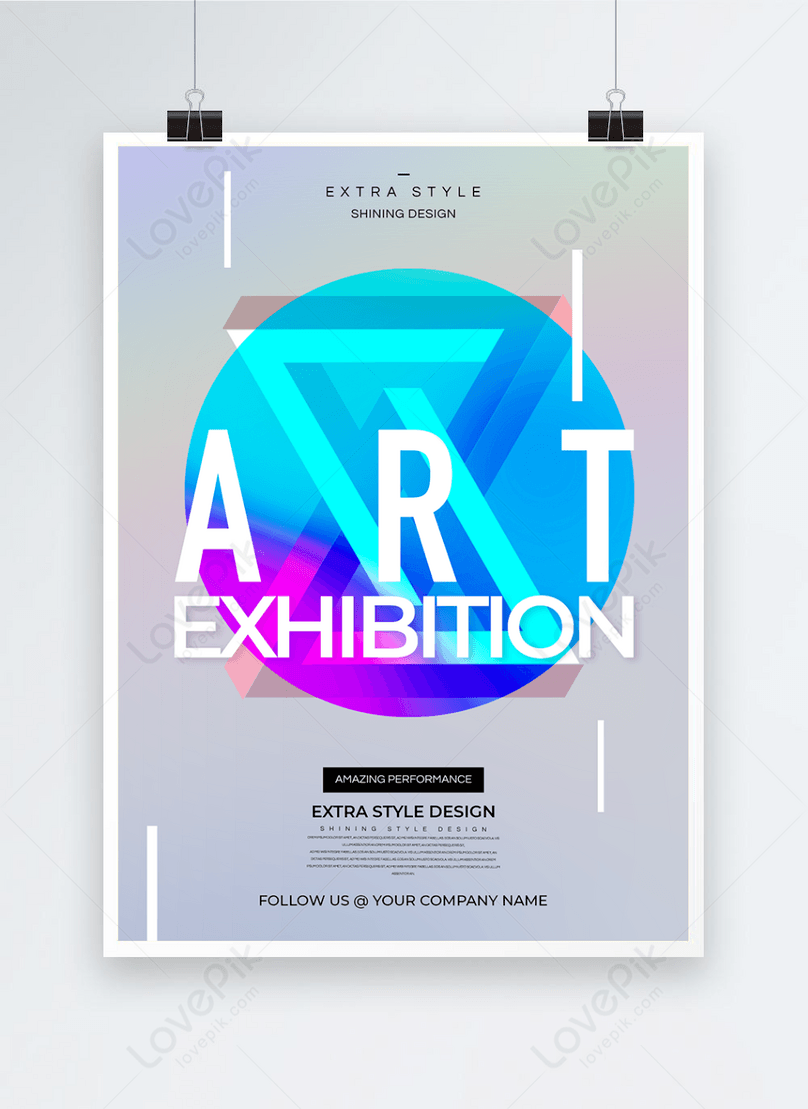 Fashion color gradient triangle three-dimensional frame art exhibition ...