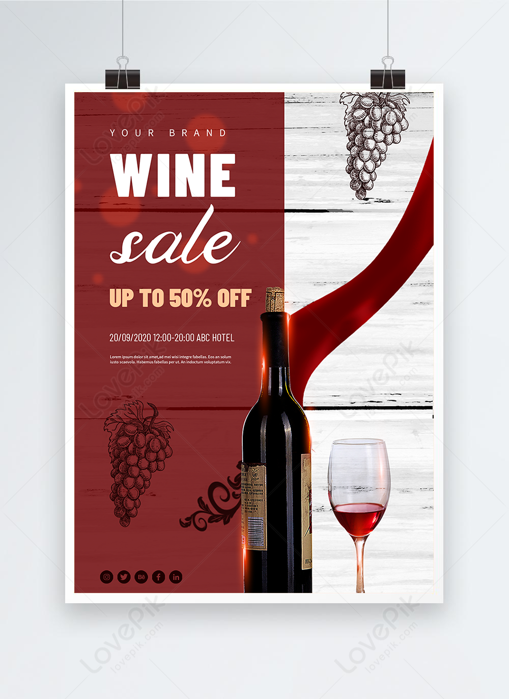 Affiche Vin rouge