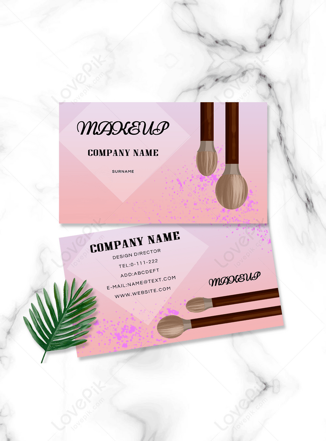 Trendy fashion makeup artist business card design template image_picture  free download 