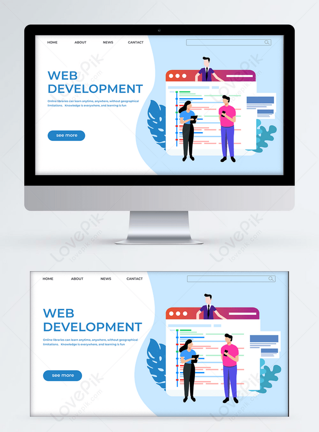 Blue Web Development Website Ui