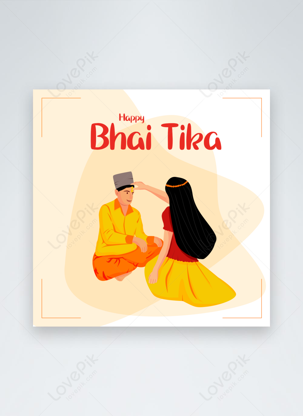 Bhai dooj cartoon character social media post template template  image_picture free download 