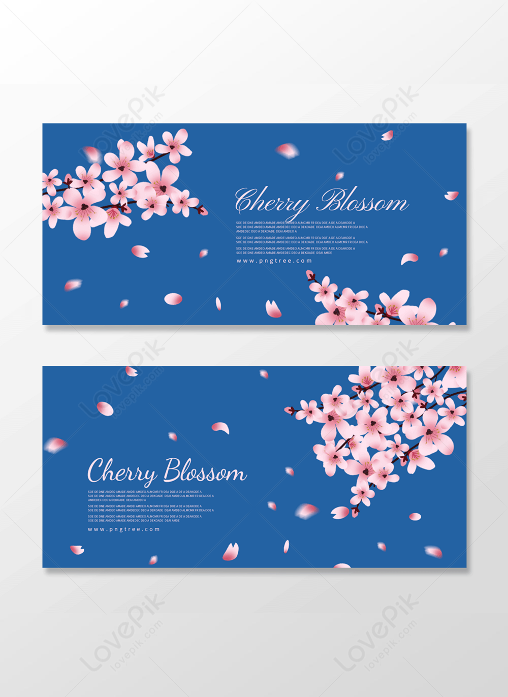 Blue cherry blossom banner souvenir gift certificate template Pertaining To Commemorative Certificate Template