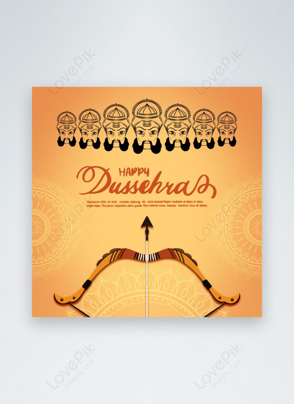 Hand drawn india dusera festival promotion sns banner template image ...