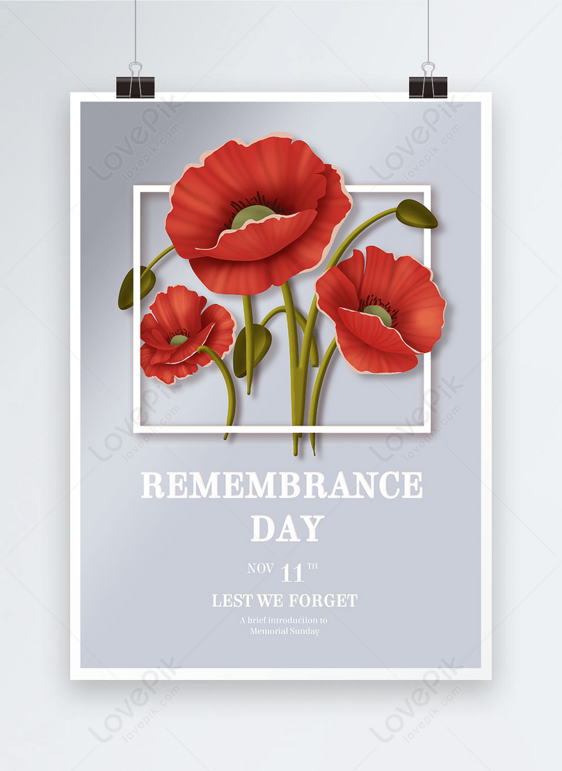 Simple atmosphere remembrance sunday poster template image_picture free ...