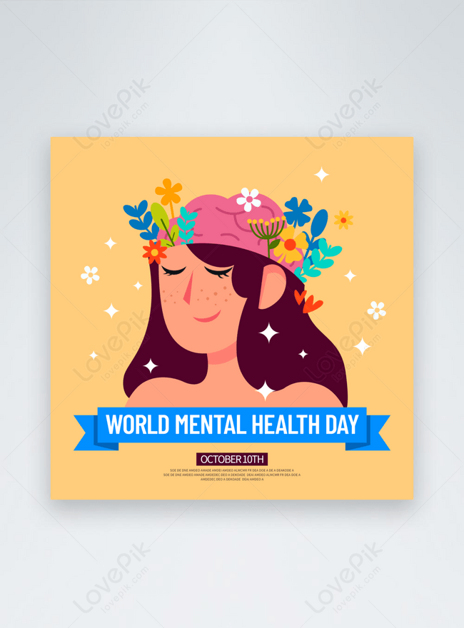 Día Mundial De La Salud Mental De Dibujos Animados Amarillo Sns | Descarga  Plantilla de diseño PSD Gratuita - Lovepik