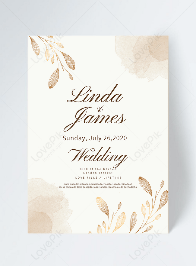 Golden Minimalist Lines Wedding Invitation Template Image Picture Free Download 465521466 Lovepik Com