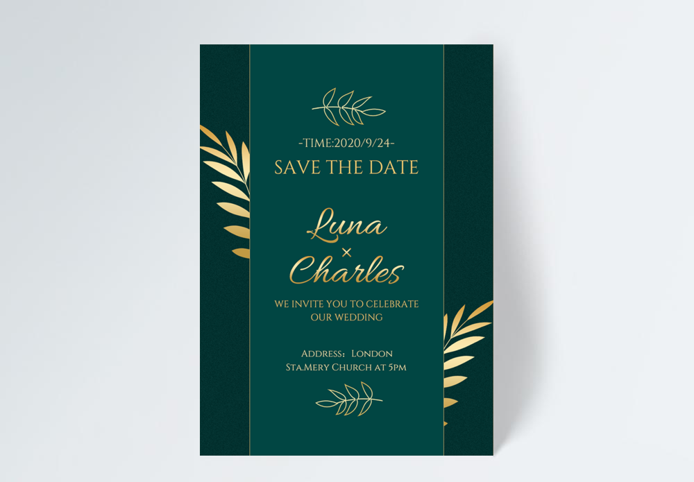 Emerald Wedding Invitations Images, HD Pictures For Free Vectors & PSD  Download 